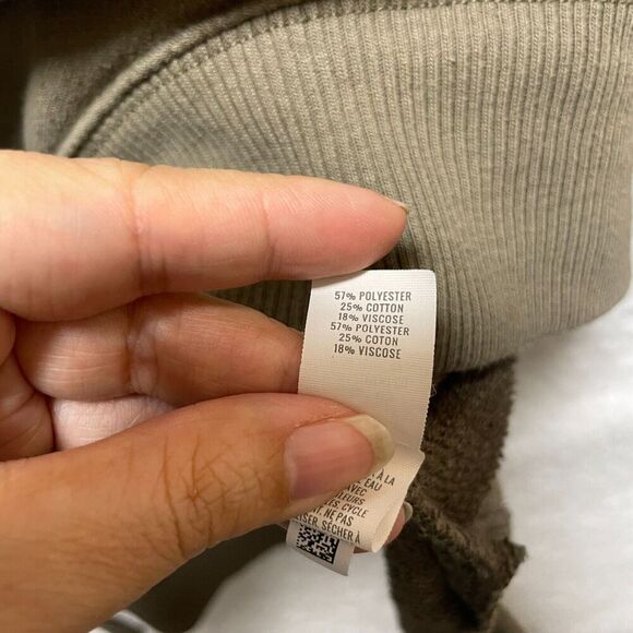 Aerie American Eagle Size XS Olive Green Oversized Cowl Neck Pullover Sweatshirt - Picture 7 of 11